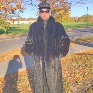Full length Saga mink fur coat